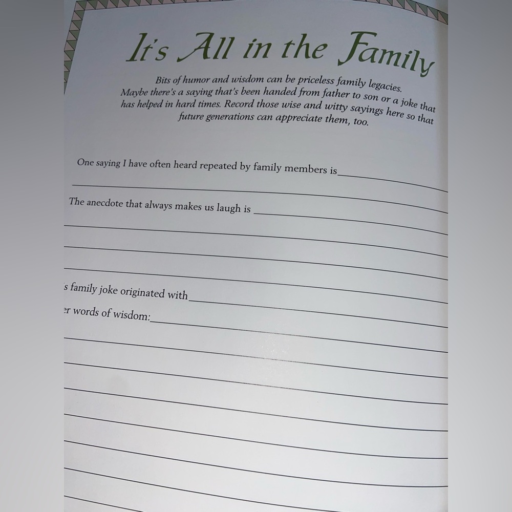 Our Family Tree~Keepsake Book by Barbara Briggs Morrow~Linen Binding~New - Picture 9 of 12